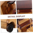 Rustic Car Model Wooden Antique Vehicle Ornament for Home Office Decor Vintage Collectible Car Figurine for Desk and Collectors