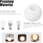 7.1 Inch Frosted White Glass Globe Lamp Shade with 2.56" Smooth Opening (No Lip) Milk Glass Ball Lampshade Cover Opal Sphere Shade Chandelier Light Fixture for Wall Sconce Pendant Light Table Lamp