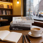 3 PCS Faux Decorative Books for Home Decor-Coffee Table Books Decor-Aesthetic Fake/Faux Books for Decoration,libros Decoration for Coffee Table, Shelf Accessories (3-Paris London New York Shipaitu)