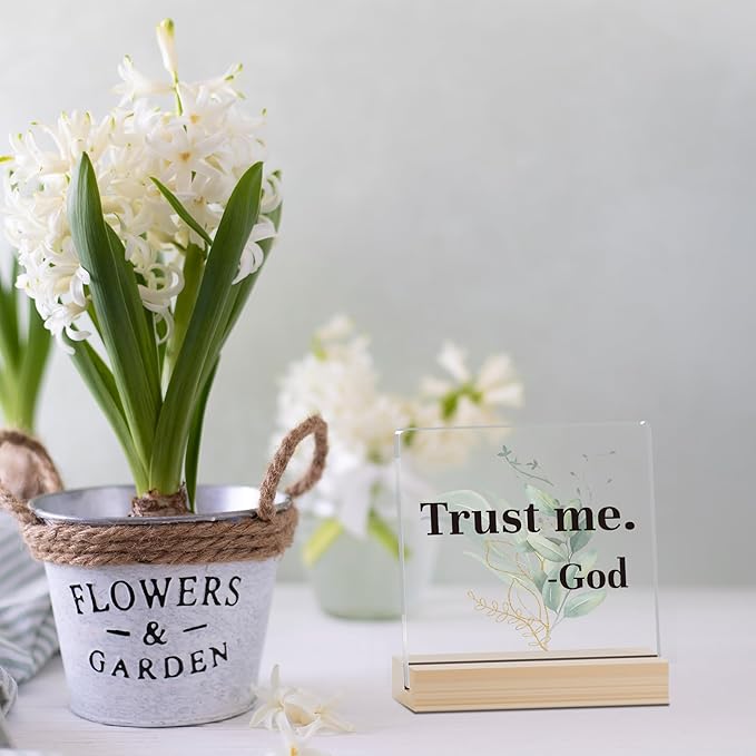 Farmhouse Decor, Acrylic Christian God Home Decorations, Aesthetic Entry Way Table Shelf Decor, Living Room Table Accessories, Boho Office Decorations For Work (03)