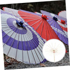 Parasol Umbrella Frames 2pcs Oil Paper Stands Stage Paper Umbrellas Bracket for Display Random Color