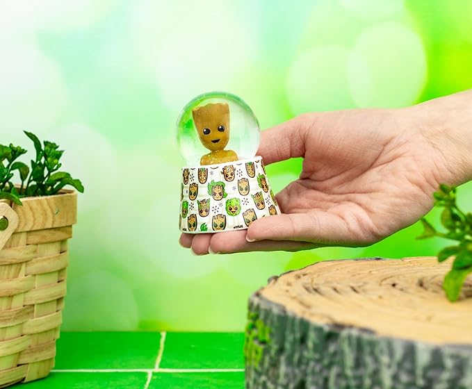 Marvel Studios Guardians of The Galaxy Groot 3-Inch Mini Light-Up Snow Globe
