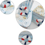 2 Pack Wooden Handmade Mini Chair Box Beach Decor Nautical Theme Decoration for Home Office Desk (Life Ring)