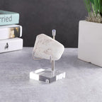 Sibba Plate Stands for Display Adjustable Metal Arms Photo Stand Easel Acrylic Base Small Holder Case Plate Clear Base Home Décor Accents for Picture Decorative Book Coral Geodes Rock
