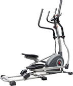 Sunny Health & Fitness Elliptical Exercise Machine, Silent Training, Long Stride Full Body Workout, Adjustable Resistance, Pulse Sensor, SunnyFit App via Bluetooth, Electric or Manual
