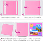 MaxGear Large Cork Board for Wall 36" x 24", Pink Bulletin Board, 6 Pack Felt Wall Tiles with Pushpins, Cork Boards for Office Pin Board Tack Board Cork Boards