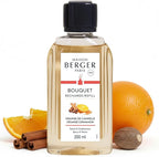 MAISON BERGER 200ml/6.76 fl. oz. Orange Cinnamon Reed Diffuser Refill, Clear