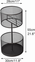 Metal Round Umbrella Holder, Umbrella Stand Rack for Entryway, Freestanding Umbrella Organizer, Cane Walking Stick Holder for Home Office Hotel(55x30(21.6"x11.8"), Black)