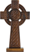 DAICAT - Hand-carved Wooden Celtics Wall Cross, 10 Inch Celtic Cross for Home Decor, Spiritual and Religious Wall Art Décor, Unique Gift for Birthday, (No 4)