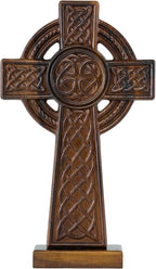DAICAT - Hand-carved Wooden Celtics Wall Cross, 10 Inch Celtic Cross for Home Decor, Spiritual and Religious Wall Art Décor, Unique Gift for Birthday, (No 4)