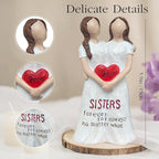 Sisters Gift from Sister - Sister Figurine for Women, Best Friends, Sister-in-Law - Friendship Gift for Christmas, Birthday & Mothers Day, Sculpted Hand-Painted Resin Statue