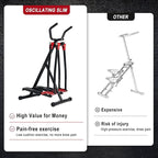 Air Walker Exercise Machine, Cardio Cross Trainer Glider for Home Exercise, Foldable Elliptical for Small Spaces, 350LBS Weight Capacity
