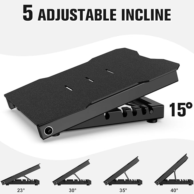 Steel Slant Board Calf Stretcher 600lbs Weight Capacity Squats Wedge 5 Adjustable Incline Balance Board for Foot Leg Hamstring Knees Ankle Heel Stretching Training for Home Gym or Commercial