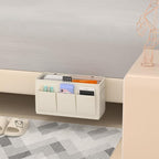 Edudif Dual-purpose Bedside Caddy Bedside Organizer, Bed Caddy with 6 Pockets, Versatile Bedside Storage Solution Magazine Remotes holder, ideal for Home, Dorm, Hospital, Crib Bed