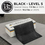 THERABAND Resistance Bands, 6 Yard Roll Professional Latex Elastic Band For Upper & Lower Body, Core Exercise, Physical Therapy, Pilates, Home Workouts, Rehab, Black, Special Heavy, Level 6