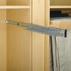 Rev-A-Shelf Pull Out 12" Side Mount Extending Closet Tie & Belt Organization Storage Rack Holder for Up to 23 Ties, Chrome, TRC-12CR