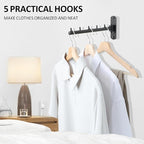 Swing Clothes Hanger Rack, Garment Racks Folding Clothes Bar Wall Mounted, 180°Rotation Laundry Drying Rack 304 Stainless Steel Space Saving for Laundry Room Bedroom Balcony, 9.45" Long 2Pack