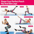 WALITO Resistance Bands for Working Out, Fabric Exercise Bands for Legs and Butt, Workout Bands for Women and Men, Booty Band for Yoga Starter Set, Pilates, Rehab, Fitness and Home Workout