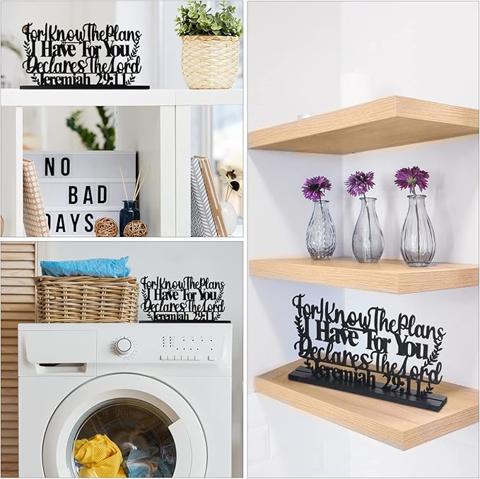 Jetec I Still Remember The Days I Prayed Sign Inspirational Table Blessed Signs Motivational Decor Farmhouse Table Home Centerpieces Faith Wooden Shelf for Living Room Office(Novelty Style)
