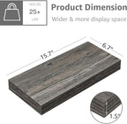 QEEIG Floating Shelves for Wall Bathroom Shelf Bedroom Kitchen Living Room Hanging Book Shelves Small Farmhouse Decor 16 inch Set of 3, Grey (015-GY3)