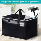 Extra Large Moving Boxes-Moving Bags with Zipper, Carrying Handles and Tag Pocket-Moving Supplies for Space Saving-Totes for Storage - for moving, Storage, Camping and Travel 125L-4 Pack