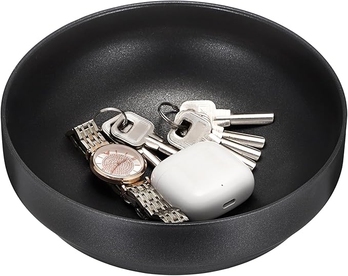 Key Holder Bowl for Entryway Table Round Catchall Bowl for Coin Fruit Holder Decorative Serving Bowl for Coffee Table Kitchen Counter, 7.4 Inches