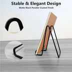 3 Pack 8 inch Metal Plate Stands for Display, Plate Holder Pictures Frame Easel Display Stand, Tabletop Picture Stand, Iron Easels for Display Photo Frames, Plates, Vinyl Record，Book, Sign（Black）