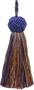 DÉCOPRO Decorative 3.5 inch Tassel/Ultramarine Blue, Tan/Baroque Collection Style# BTS Color: Navy Taupe - 5817