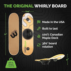 Whirly Board Agility and Balance Board Trainer with Stabilizing Ring - Balance Board Sports Trainer for Kids and Adults