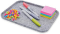 Welaxy Felt tray Lid for Storage Bins Drawer Organizer bin cap of box for junk stuff stationery makeup jewelry closet bathroom minimalist lifestyle (Gray Lid, S)