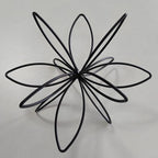 8" Black Sphere Decor, Abstract Tabletop Decorative Ball, Metal Floral Handmade Decorative Sculpture Home Decor Statues