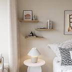 Upassion Floating Shelves for Wall Set of 3, 16" Light Brown Wood Wall Shelves for Home Decor, Frame Display Floating Shelf for Living Room, Bedroom, Bathroom, Kitchen