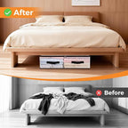 6 Pack Under Bed Storage Bags, 60L Foldable Clear Storage Containers with Handles, Dual Zippers for Comforter, Clothes, Bedding, Linen Sheets, Sweaters, Blanket Storage