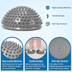 Wobble Cushion Set for Sensory Kids and Balance Training - Disc Plus 4 Pods, Board With Pump, Inflatable Stepping Pads for Adults