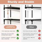 LANTEFUL Shoe Rack with Covers - 10 Tiers Tall Shoe Rack Organizer Large Capacity Shoe Shelf Storage 40 Pairs Space Saving Vertical Shoe Storage Organizer for Closet, Entryway, Dorm, Bedroom