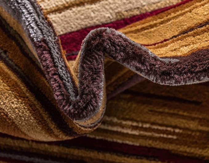Unique Loom Barista Collection Area Rug - Icatu (8' x 10' Rectangle Beige/Brown)