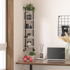 Tinpin Corner Shelf 5-Tier Wall Shelves, Floating Corner Shelves, Wall Mounted Shelves for Thanksgiving Day Bedroom Decor, Bathroom and Living Room Decor (White)