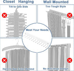 【2 in 1】 2 Pack Tie Organizer Belt Organizer Wall Mounted, Space Saving Tie Rack Belt Hanger for Closet with 24 Storage Hooks, Belt Tie Holder for Closet Organizer Storage White
