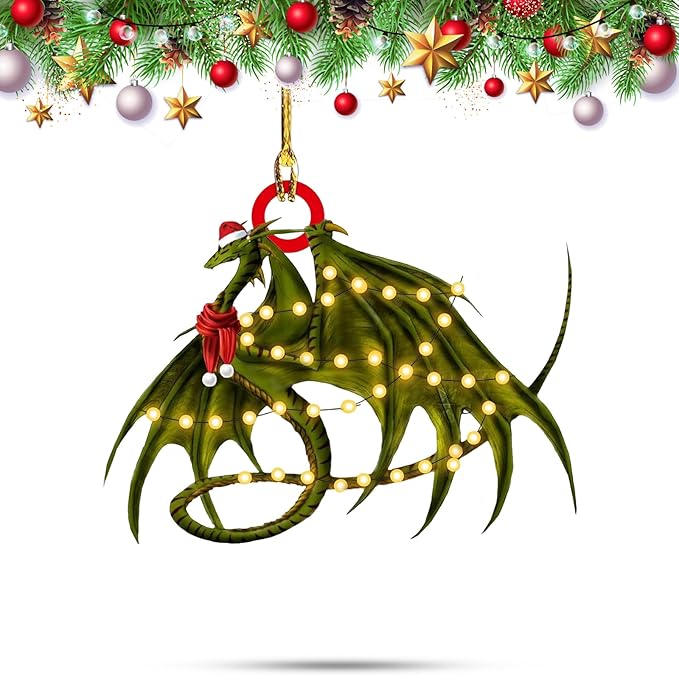 Gytera 2025 Dragon Ornaments for Christmas Tree- Dragon Hanging Acrylic Christmas Decorative Hanging Ornaments