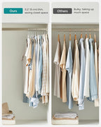 SONGMICS Clothes Hangers, Pack of 30 Plastic Coat Hangers, Space-Saving, White and Dark Gray UCRP050W03