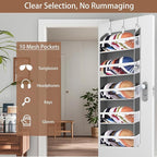 Holds 60 Caps Over the Door Hat Organizer for Baseball Caps,5-Tier Large Capacity Hat Rack Storage for Closet Door, Clear Deep pockerts Hanging Holder with 3 Hooks, Grey