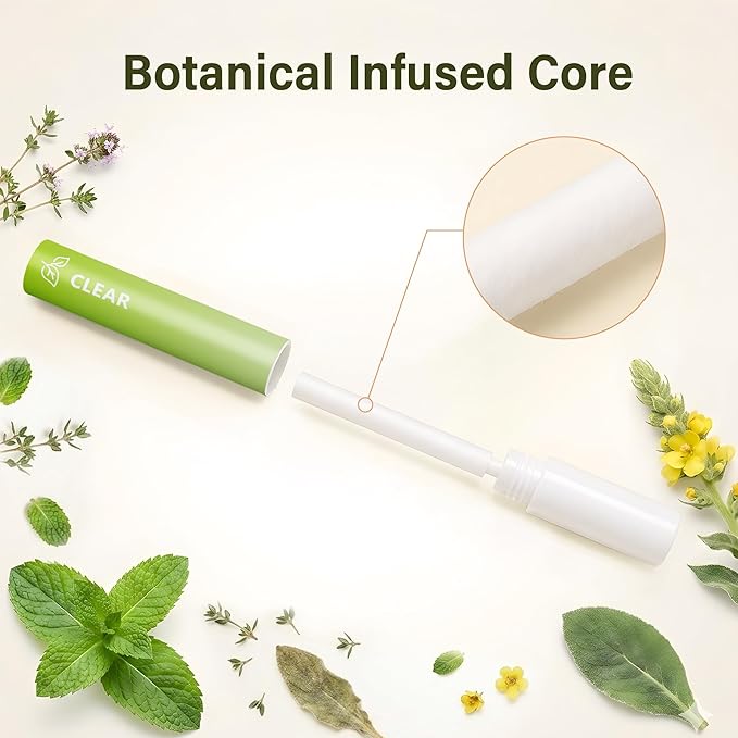 PUFFIAIR Botanical Fragrance Stick Set – Plant-Based Mullein, Thyme & Mint Botanical Scent, Portable Non-Electric Personal Fragrance Accessory, 2-Pack