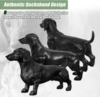 Lifelike Dachshund Sculpture - Creative Wiener Dog Figurine Modern Home Decoration for Home Desk Shelf Decor, Cute Resin Animal Statue Collectible Gift for Dog Lovers