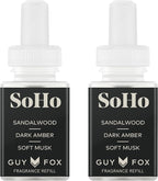 Pura & GUY FOX Home Scent Refill - Smart Home Air Diffuser - Long-Lasting Luxury Fragrance per Refill - Household & Apartment Essential - Clean Diffuser Fragrance - 2 Pack, SoHo