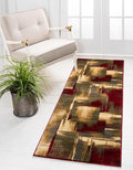 Unique Loom Barista Collection Area Rug - Timor (2' 2" x 10' Runner, Multi/Red)