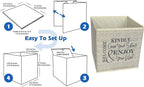Shoe Cover Box - Welcome Guests to Please Cover Shoes. Indoor Foldable Storage Bin to Fill w/your Favorite Booties. For Homeowner, Real Estate Agent, Realtor Open House Supplies | 1 Beige & Black