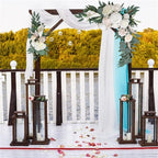 2Pcs Wedding Arch Flowers Kit Artificial Yellow Sunflower Swag with Eucalyptus Leaves 19.7Inch Decorative Floral Swag Wreath for Wedding Ceremony Party Home Decor