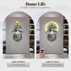 LED Light Decor Wall Art, 3D Art Wall Decor with Light, Decors Walls Sculptures Large 3D Art, Decors Walls Sculptures Lighting Modern, Plug-in Power Supply, Blue D, 23x47in