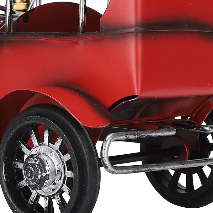Antique Car Model, Vintage Retro Metal Car Toy, Iron Craft Desktop Ornament with Warm Finish, Decorative Collectible for Home Office Bar Display
