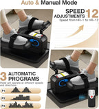 Under Desk Elliptical Machine,Ellipse Leg Exerciser Electric with Remoter,12 Manual Adjustable Speed and 3 Automatic Speed,Portable Seated Pedal Exerciser for Seniors,Adults,Home,Office